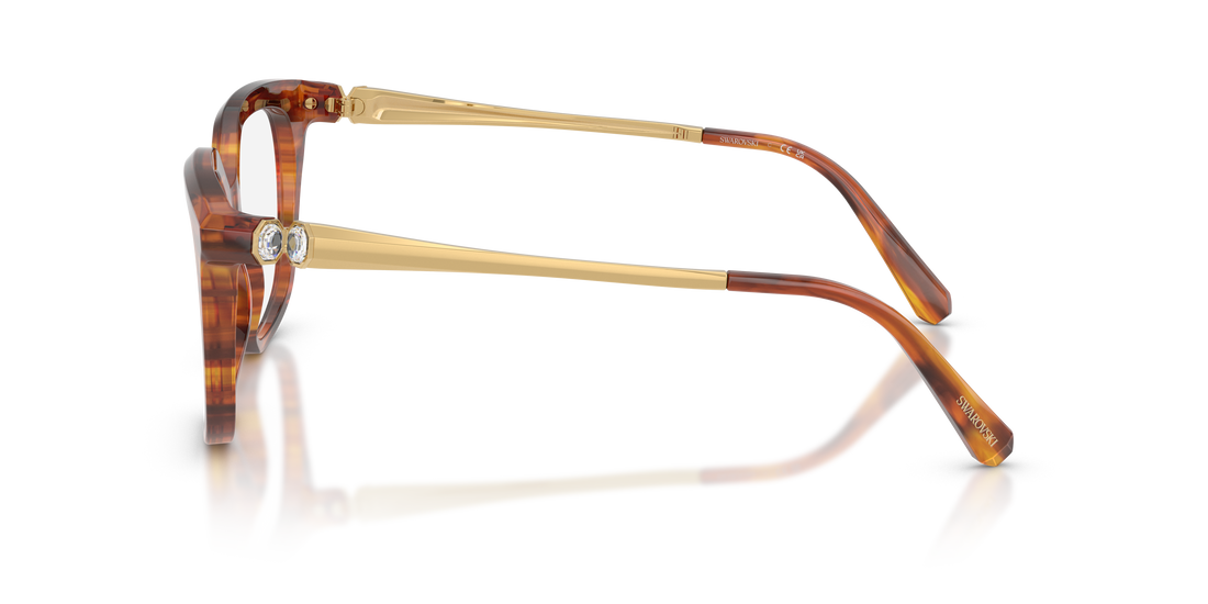 Prescription glasses swarovski sk2059 1091 marron square femenino size 53mm - Detailed view
