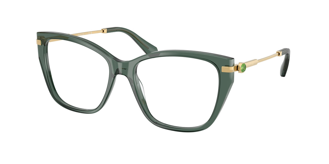 Óculos graduados swarovski sk2060 1043 verde cat eye femenino tamanho 53mm - Vista principal