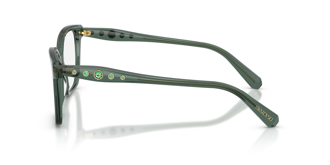 Óculos graduados swarovski sk2061 1043 verde square femenino tamanho 53mm - Vista de detalhe