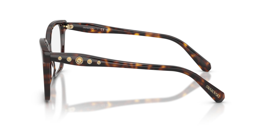 Prescription glasses swarovski sk2061 1101 havana square femenino size 55mm - Detailed view