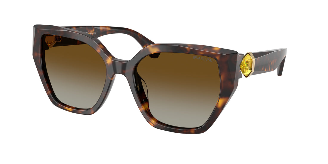 Óculos de sol swarovski sk6044u 1002t5 havana irregular femenino tamanho 56mm - Vista principal