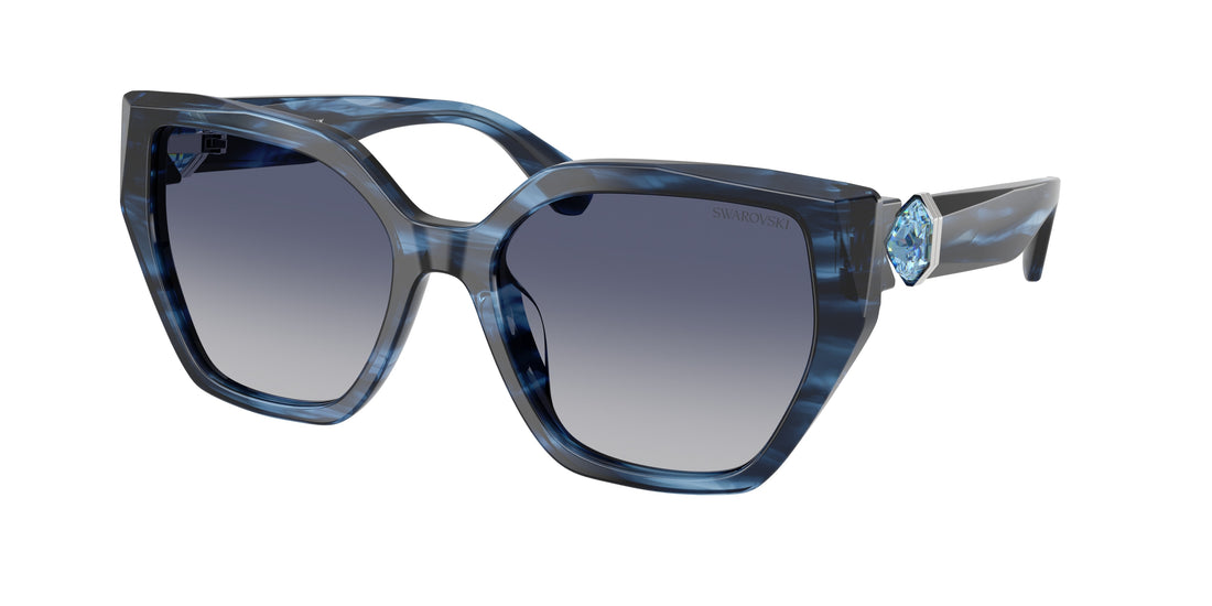 Óculos de sol swarovski sk6044u 10904l azul irregular femenino tamanho 56mm - Vista principal