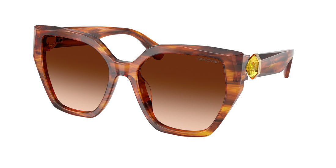 Óculos de sol swarovski sk6044u 109174 havana irregular femenino tamanho 56mm - Vista principal