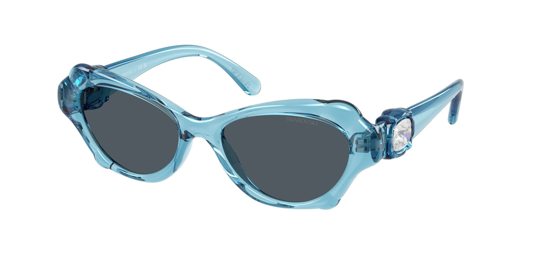 Óculos de sol swarovski sk6050 107887 azul cat eye femenino tamanho 52mm - Vista principal