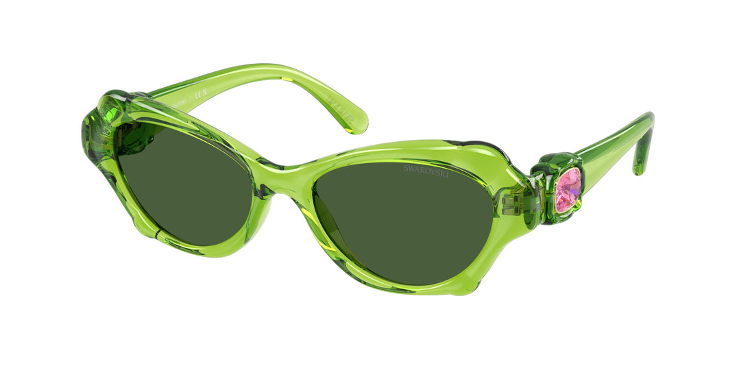 Óculos de sol swarovski sk6050 108971 verde cat eye femenino tamanho 52mm - Vista principal