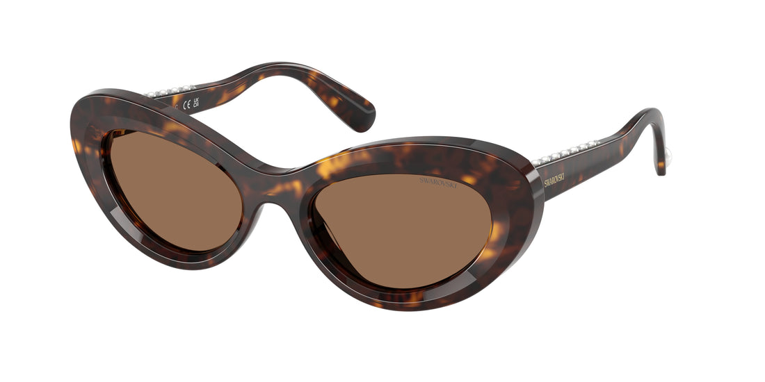 Sonnenbrillen swarovski sk6061u 100273 havana cat eye femenino größe 51mm - Hauptansicht