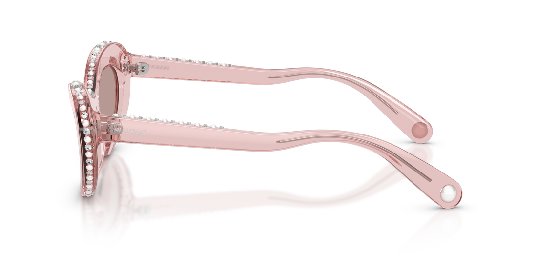 Occhiali da sole swarovski sk6061u 11057n rosa cat eye femenino taglia 51mm - Vista dettagliata