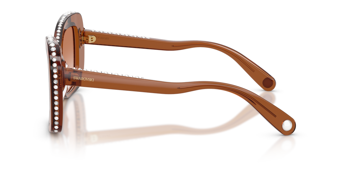 Occhiali da sole swarovski sk6062u 109573 marron butterfly femenino taglia 51mm - Vista dettagliata