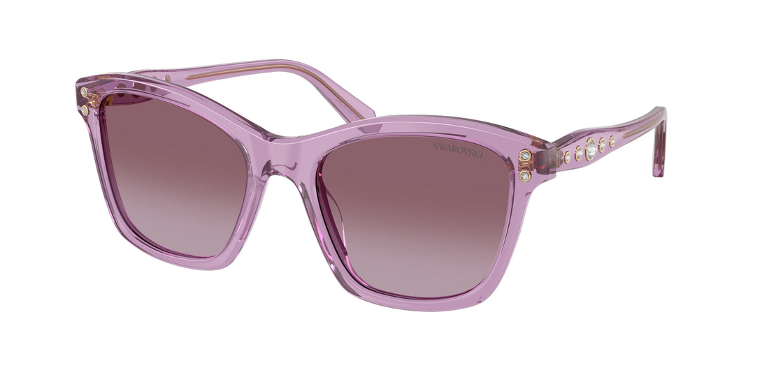 Óculos de sol swarovski sk6063 10968h violeta square femenino tamanho 54mm - Vista principal