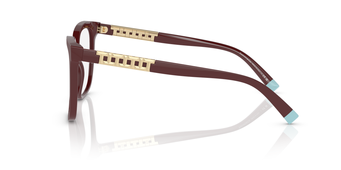 Brillen tiffany tf2227 8353 rojo square femenino größe 52mm - Detailansicht