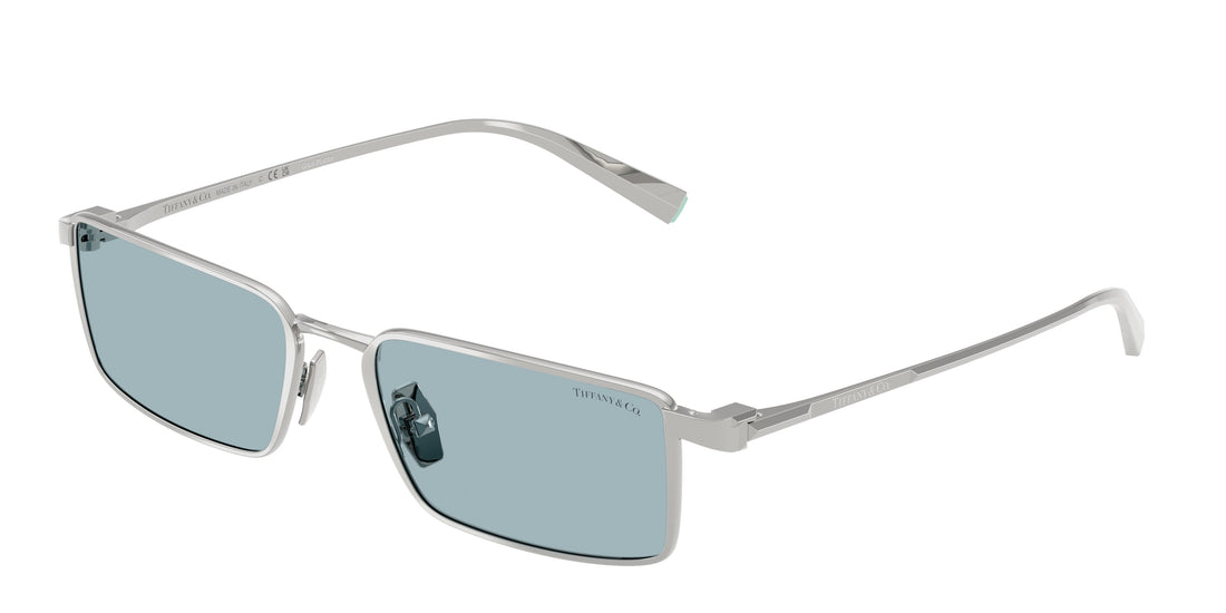 Lunettes de soleil tiffany tf3121kb 623756 plateado rectangular femenino taille 55mm - Vue principale