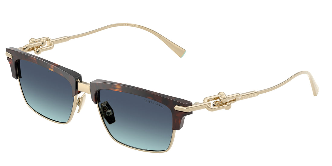 Lunettes de soleil tiffany tf4262k 80159s havana rectangular unisex taille 54mm - Vue principale