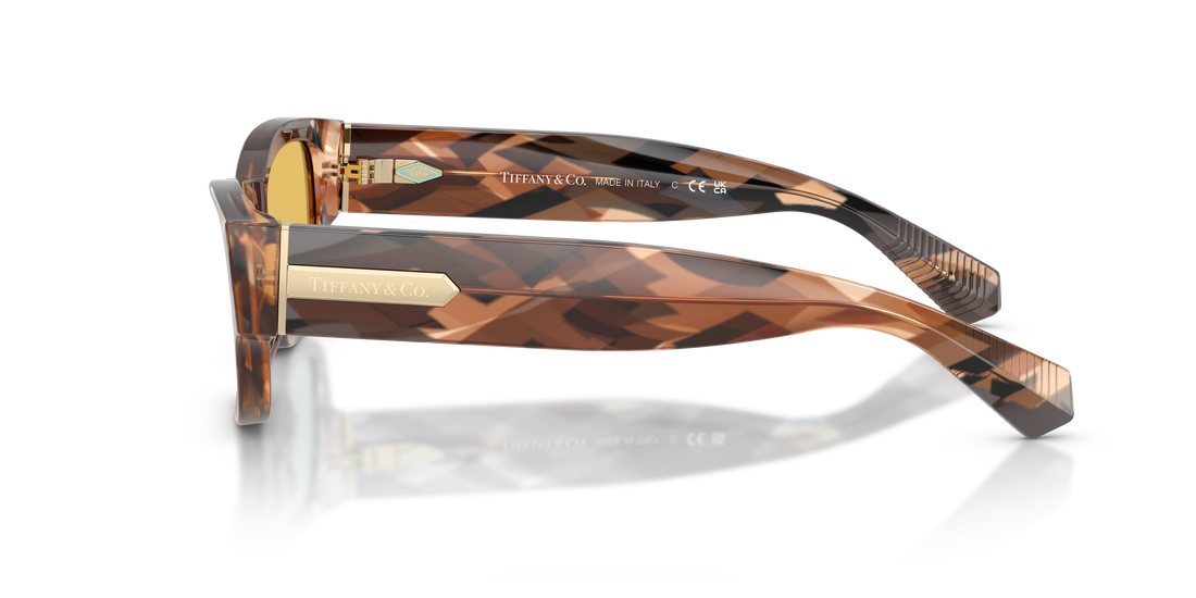 Occhiali da sole tiffany tf4265u 845485 marron rectangular femenino taglia 54mm - Vista dettagliata