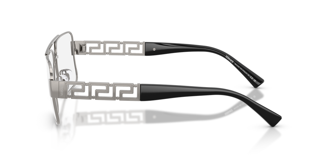 Óculos graduados versace ve1308 1000 gris pillow masculino tamanho 58mm - Vista de detalhe