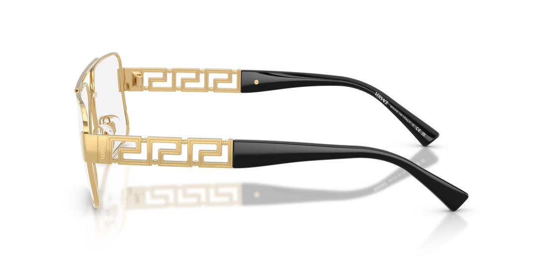 Óculos graduados versace ve1308 1002 dorado pillow masculino tamanho 56mm - Vista de detalhe