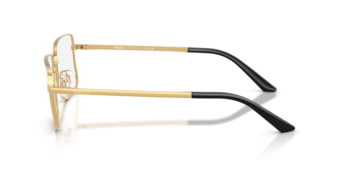 Óculos graduados versace ve1311 1002 dorado pillow masculino tamanho 57mm - Vista de detalhe