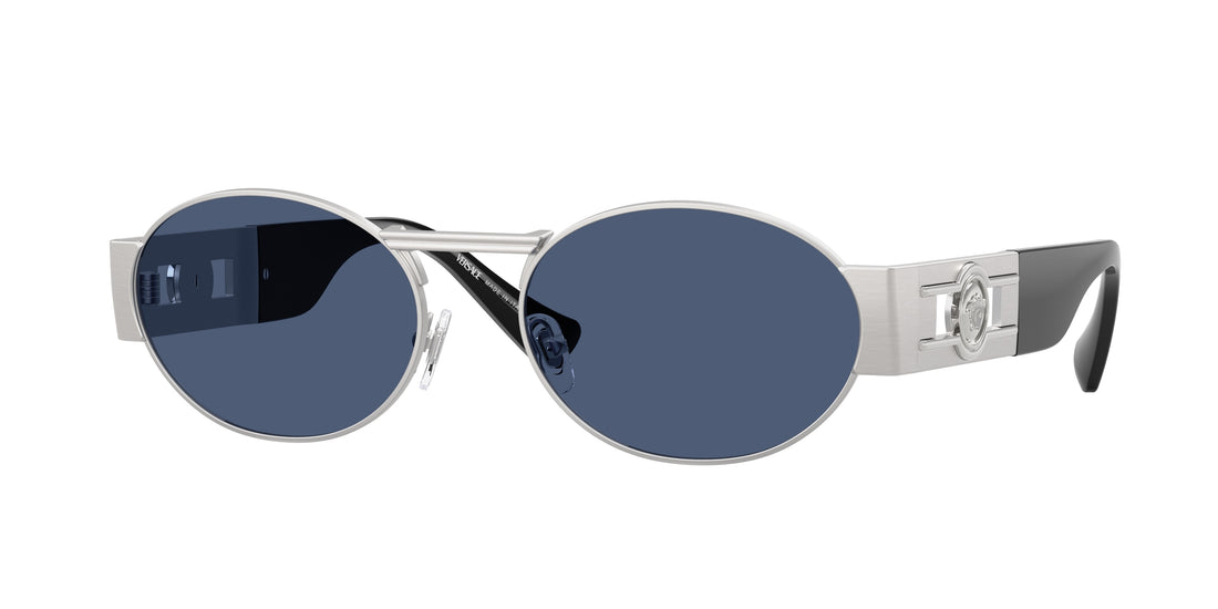 Sunglasses versace ve2264 100080 plateado oval masculino size 56mm - Main view