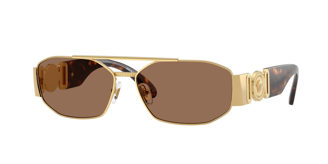 Sunglasses versace ve2287 100273 dorado irregular masculino size 58mm - Main view