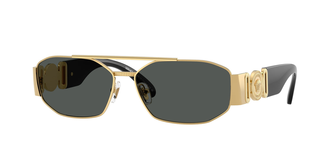 Óculos de sol versace ve2287 100287 gold irregular masculina tamanho 58mm - Vista principal