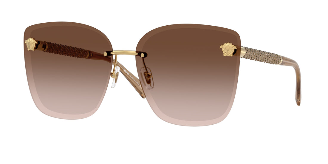 Sunglasses versace ve2292b 100213 dorado cat eye femenino size 64mm - Main view