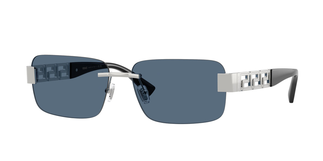 Sunglasses versace ve2298 100180 plateado rectangular masculino size 58mm - Main view