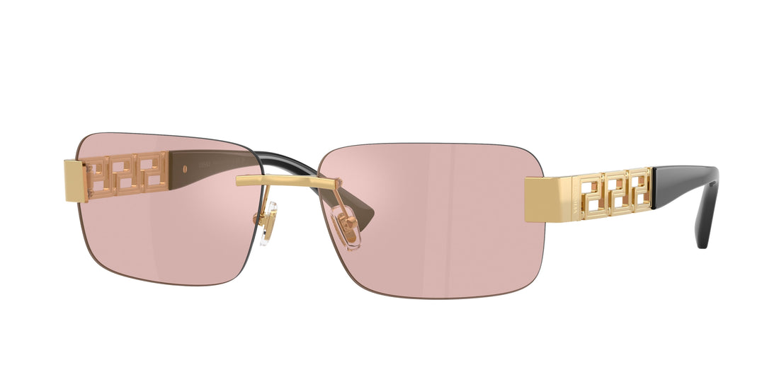 Sunglasses versace ve2298 10021t dorado rectangular masculino size 58mm - Main view