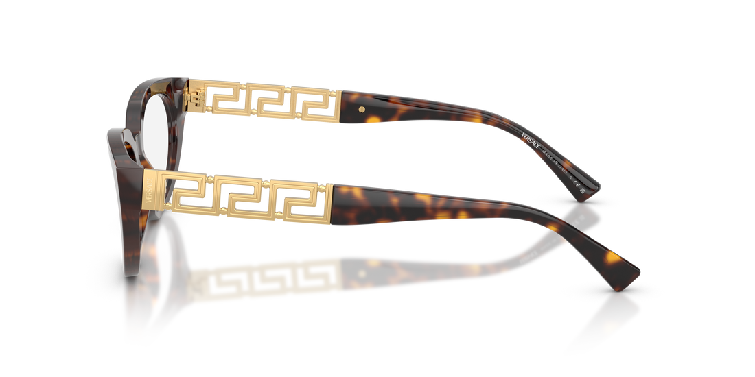 Occhiali da vista versace ve3383 108 havana cat eye femenino taglia 54mm - Vista dettagliata