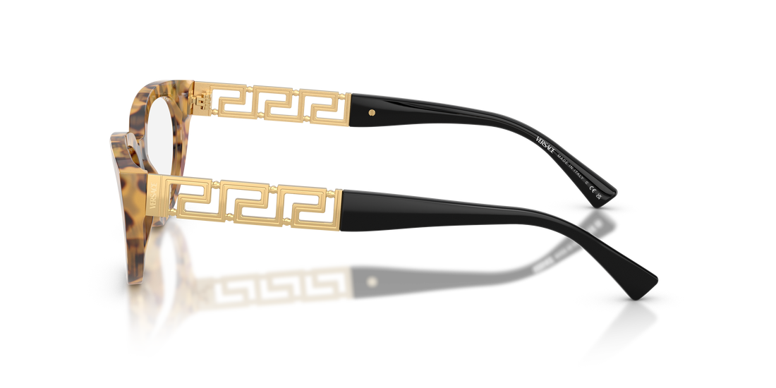 Occhiali da vista versace ve3383 777 havana cat eye femenino taglia 54mm - Vista dettagliata