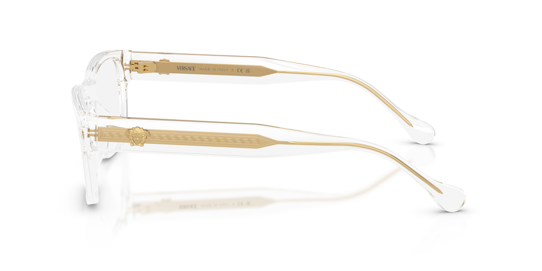 Brillen versace ve3390u 148 transparente rectangular masculino größe 56mm - Detailansicht