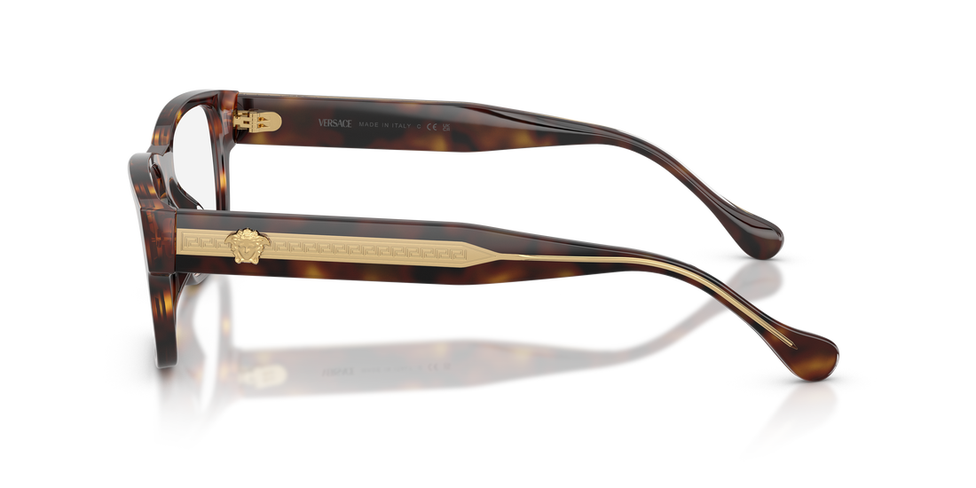 Brillen versace ve3390u 5537 havana rectangular masculino größe 54mm - Detailansicht