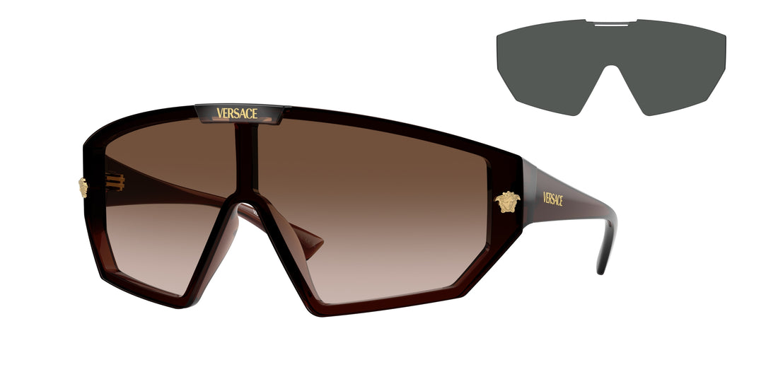 Sunglasses versace ve4461 533213 marron irregular masculino size 47mm - Main view