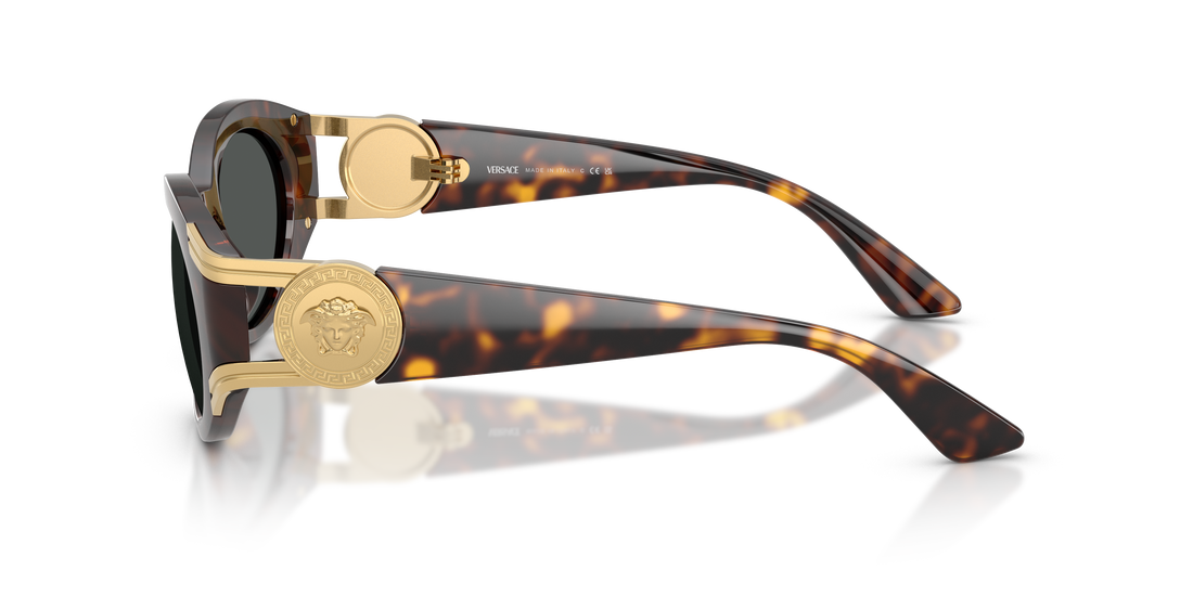 Zonnebrillen versace ve4503u 108/87 havana oval femenino maat 55mm - Detailaanzicht
