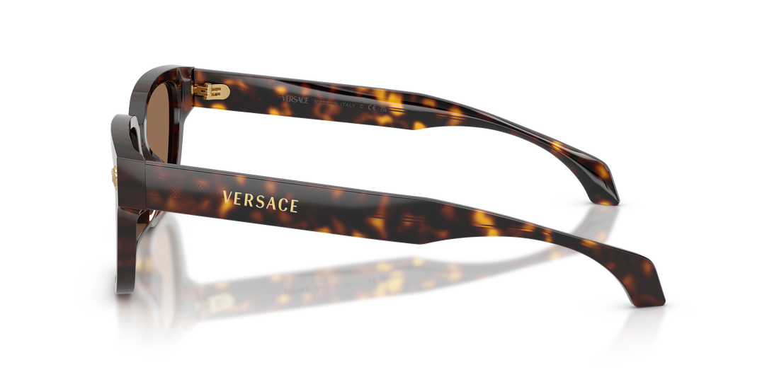 Occhiali da sole versace ve4513d 108/73 havana rectangular masculino taglia 56mm - Vista dettagliata