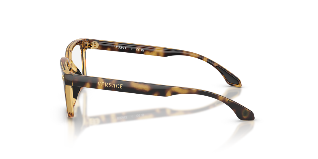 Brillen versace vk3015u 108 havana rectangular infantil größe 49mm - Detailansicht