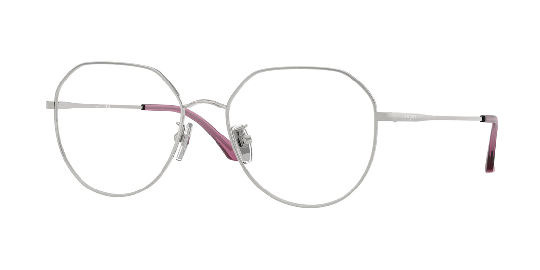 Lunettes de vue vogue eyewear vo4301d 323 plateado irregular femenino taille 55mm - Vue principale