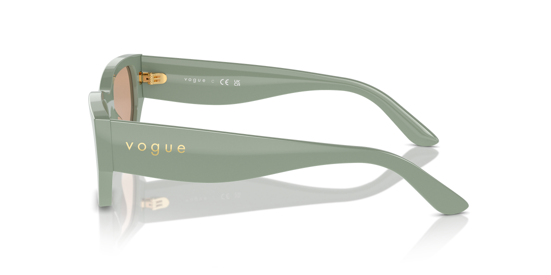 Occhiali da sole vogue eyewear vo5586s 3161/3 verde rectangular femenino taglia 53mm - Vista dettagliata