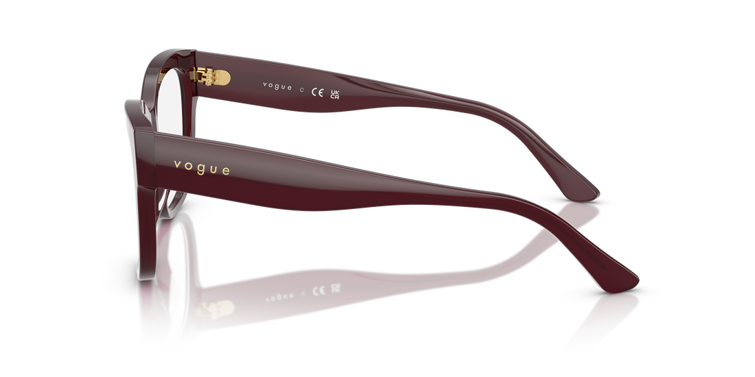 Occhiali da vista vogue eyewear vo5605 2426 rojo square femenino taglia 53mm - Vista dettagliata