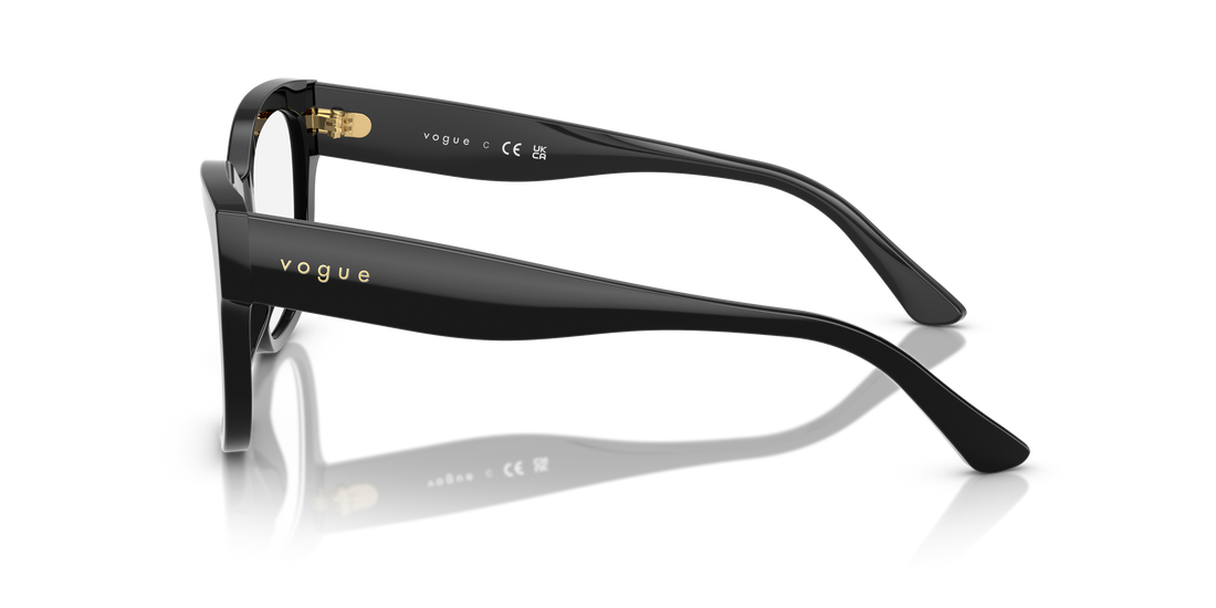 Prescription glasses vogue eyewear vo5605 w44 negro square femenina size 49mm - Detailed view