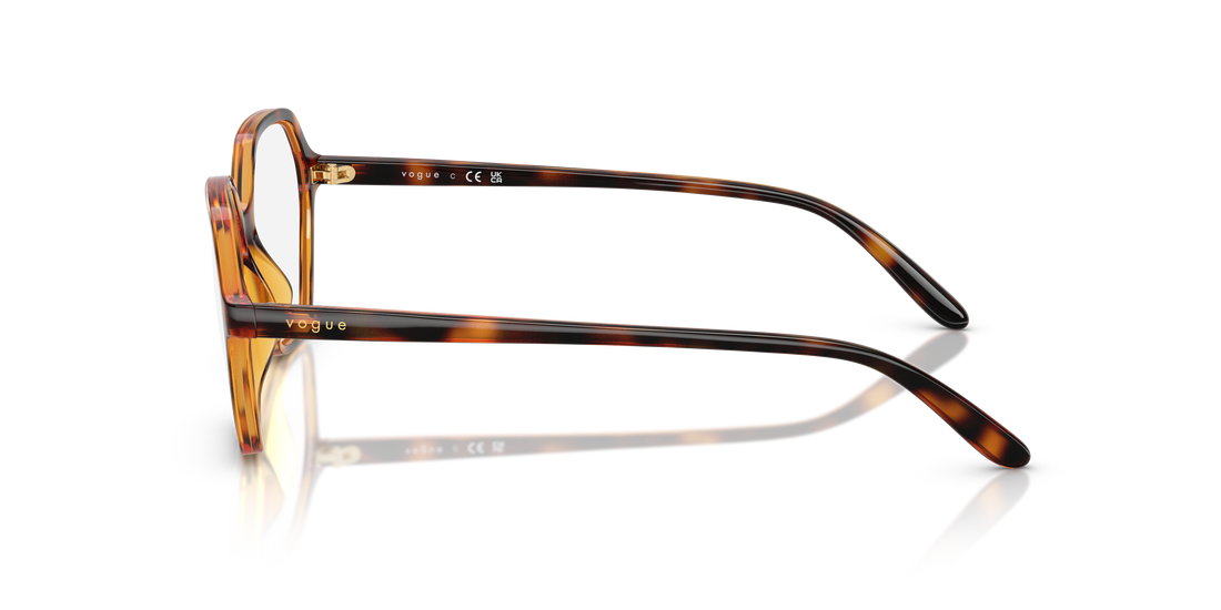 Brillen vogue eyewear vo5622 w656 marron irregular femenino größe 53mm - Detailansicht
