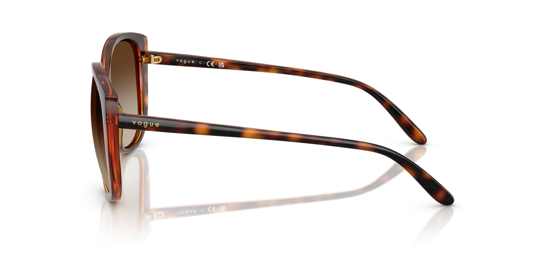 Occhiali da sole vogue eyewear vo5623s w65613 marron butterfly femenino taglia 55mm - Vista dettagliata