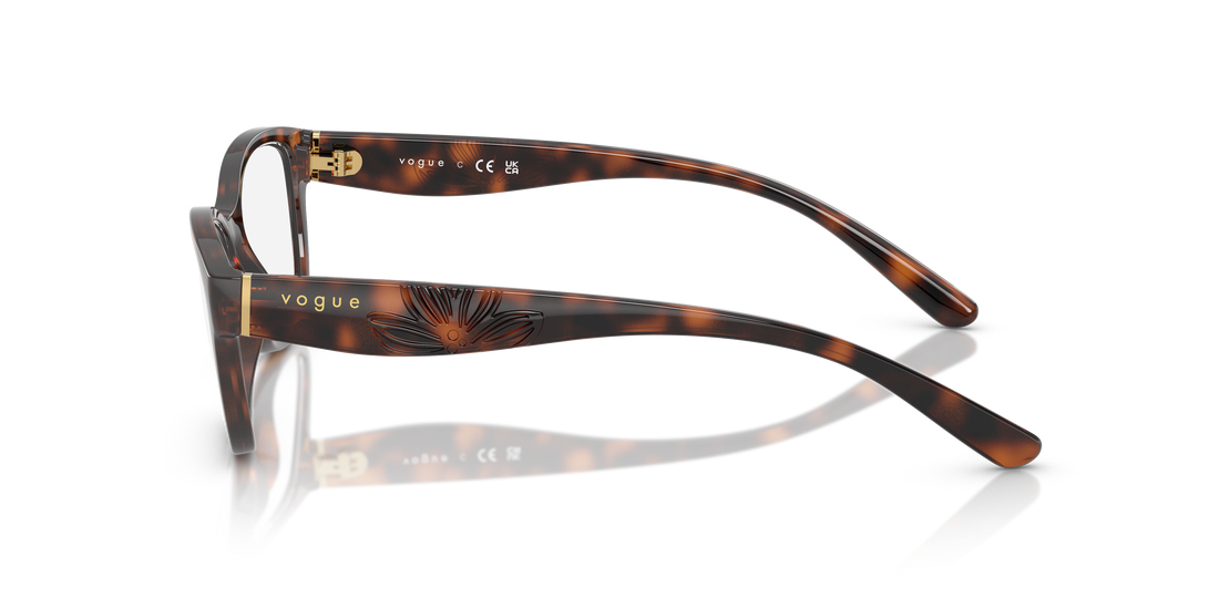 Occhiali da vista vogue eyewear vo5627 2718 marron butterfly femenino taglia 52mm - Vista dettagliata