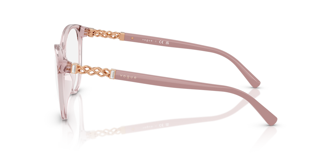 Occhiali da vista vogue eyewear vo5631b 2828 rosa pantos femenino taglia 53mm - Vista dettagliata