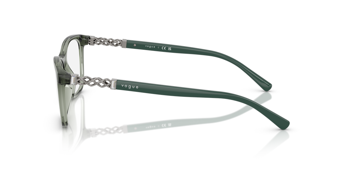 Brillen vogue eyewear vo5632b 3086 verde pillow femenino größe 53mm - Detailansicht