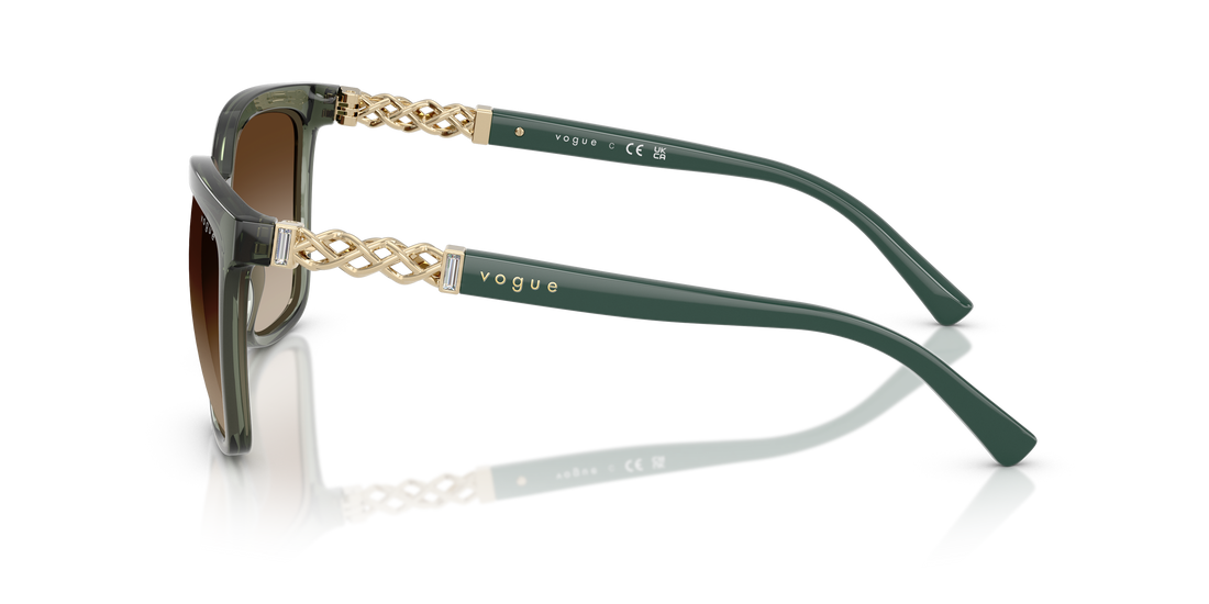 Occhiali da sole vogue eyewear vo5633sb 308613 verde square femenino taglia 56mm - Vista dettagliata