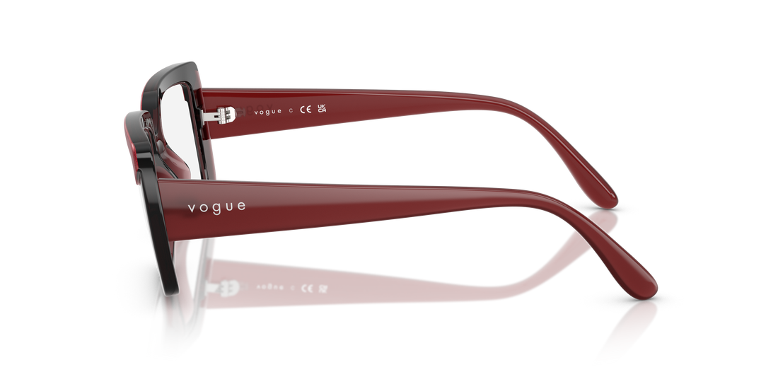 Brillen vogue eyewear vo5636u 3225 rojo rectangular femenino größe 50mm - Detailansicht