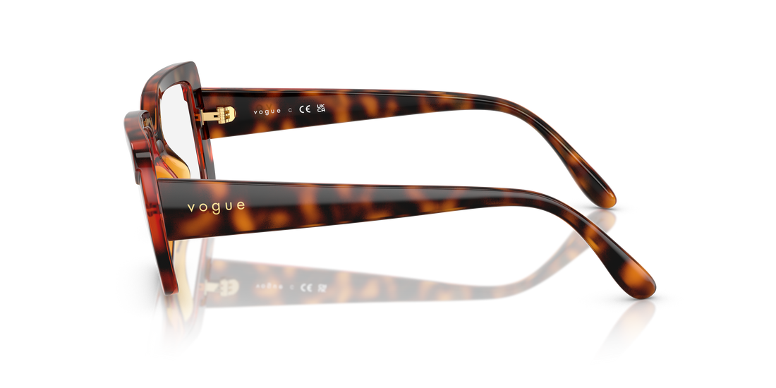 Brillen vogue eyewear vo5636u w656 marron rectangular femenino größe 52mm - Detailansicht
