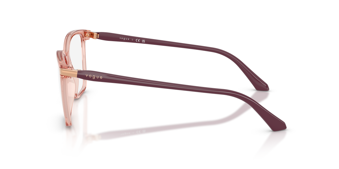 Brillen vogue eyewear vo5654 2864 rosa square femenino größe 51mm - Detailansicht