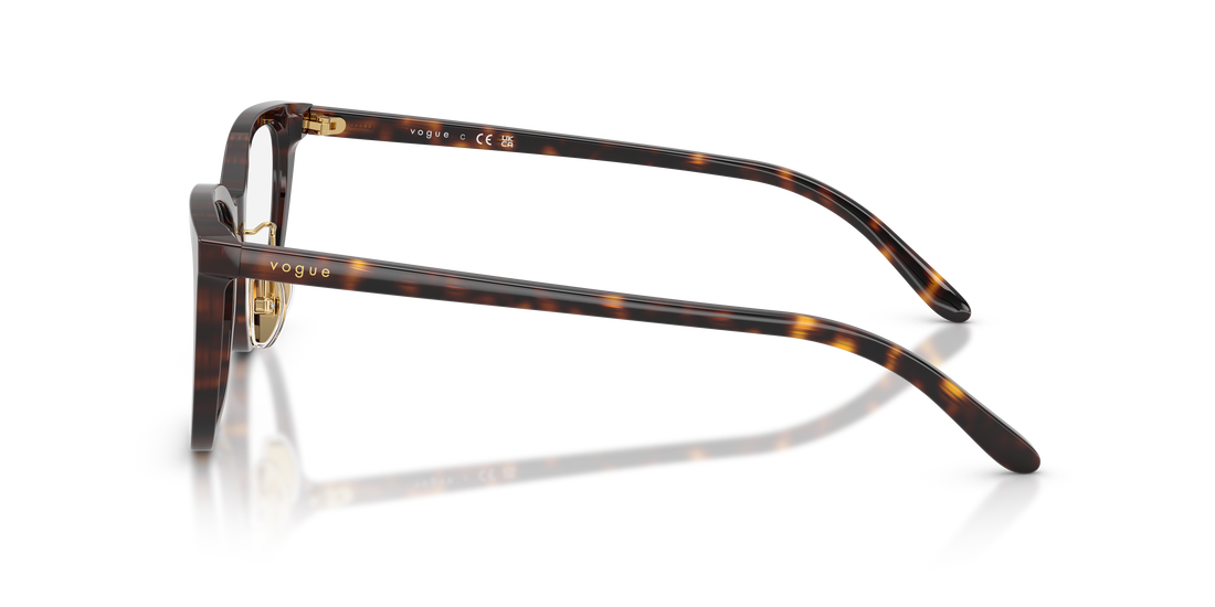 Occhiali da vista vogue eyewear vo5685d w656 marron cat eye femenino taglia 53mm - Vista dettagliata
