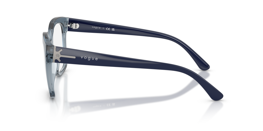 Lunettes de vue vogue eyewear vo5691 2966 azul square femenino taille 52mm - Vue détaillée