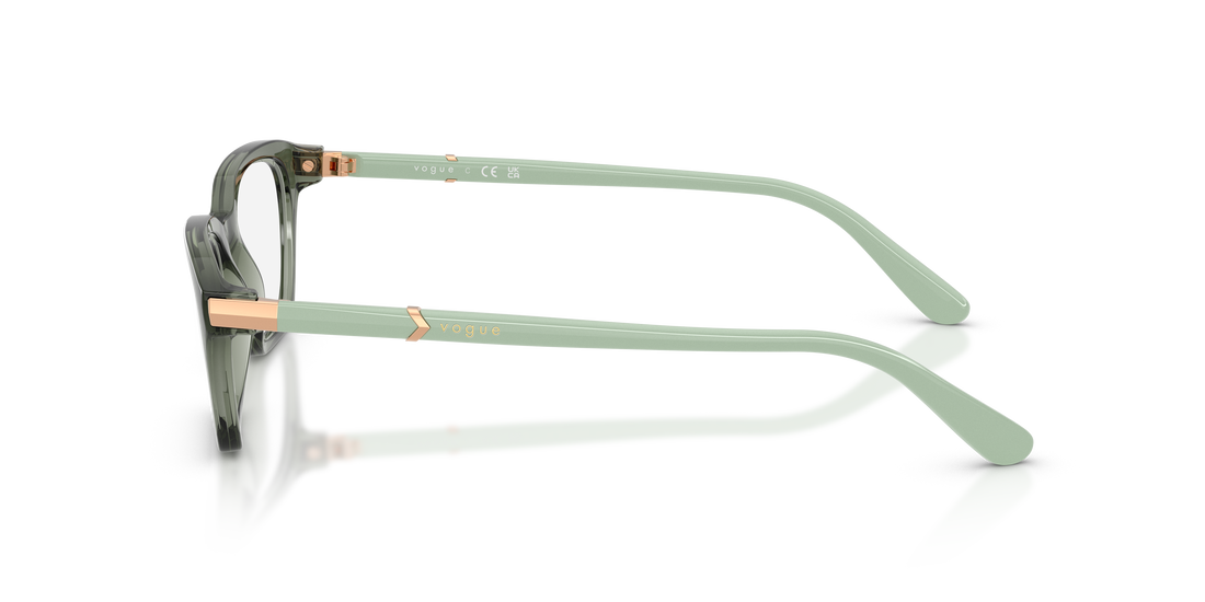 Occhiali da vista vogue eyewear vo5698 3086 verde cat eye femenino taglia 52mm - Vista dettagliata